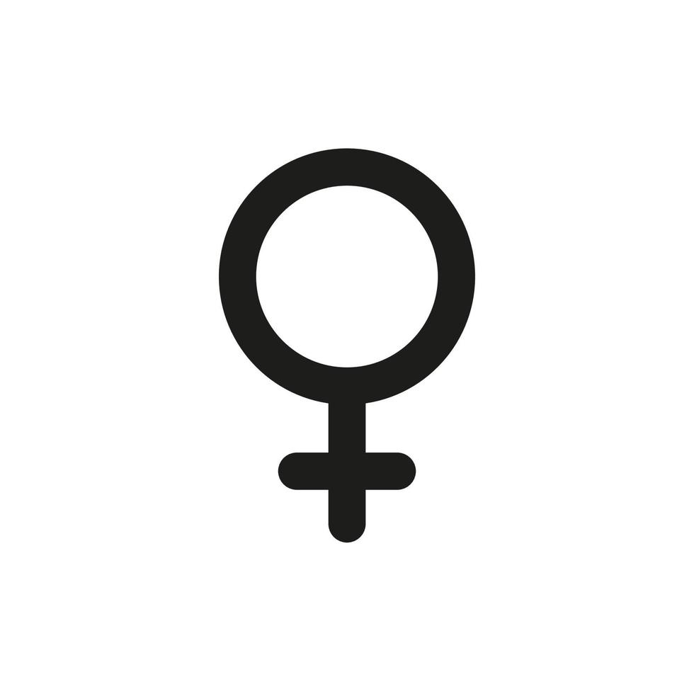 símbolo de vector de mujer. icono de género femenino. signo venus..