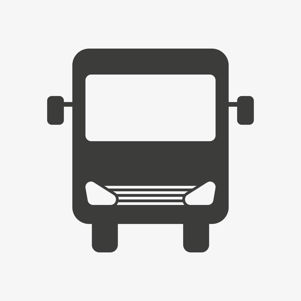 icono de vector de autobús aislado sobre fondo blanco