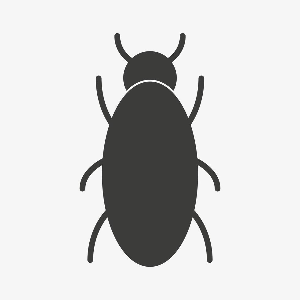 Bug vector icon isolated on white background. Insect sign