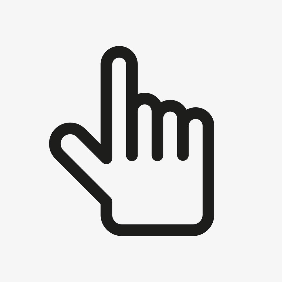 Hand pointer. Clicking finger icon. Vector illustration