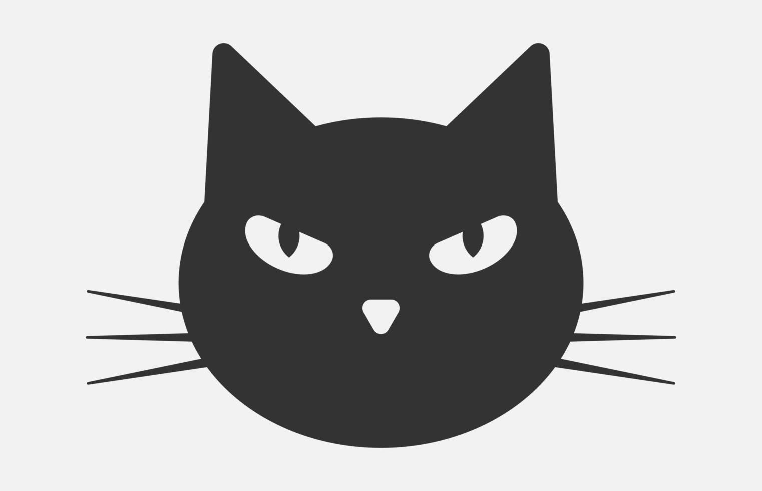 Cat vector icon isolated on white background