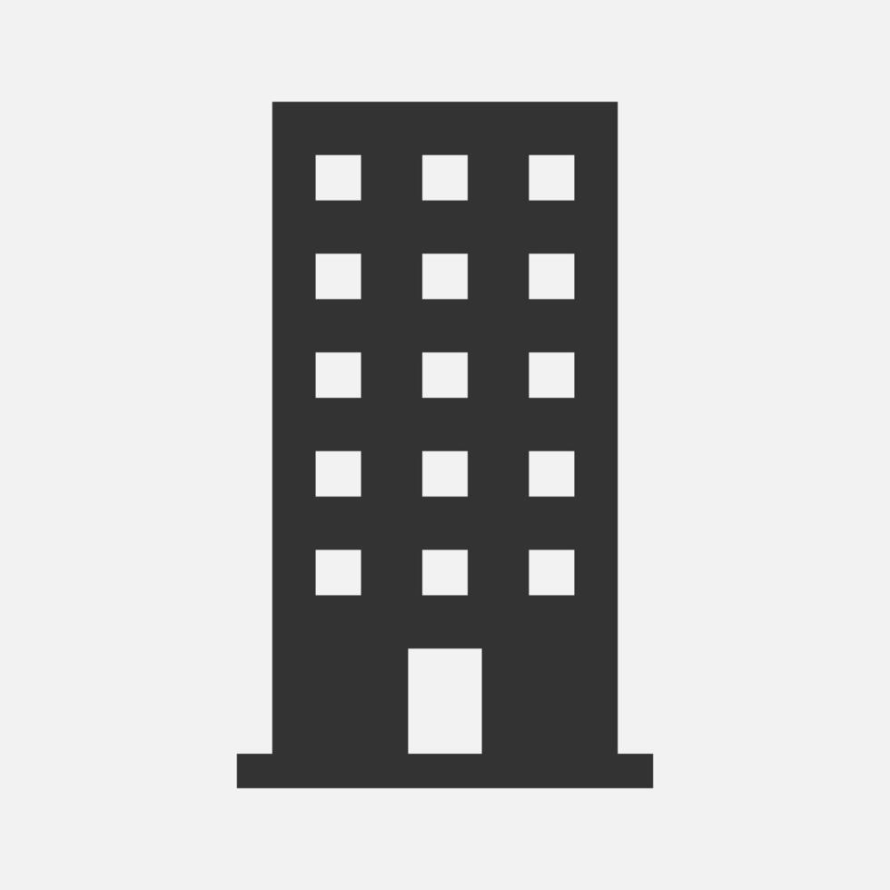 Apartment building vector icon isolated on white background 6060119 ...