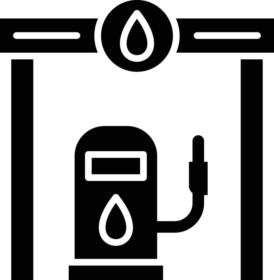 estilo de icono de gasolinera vector