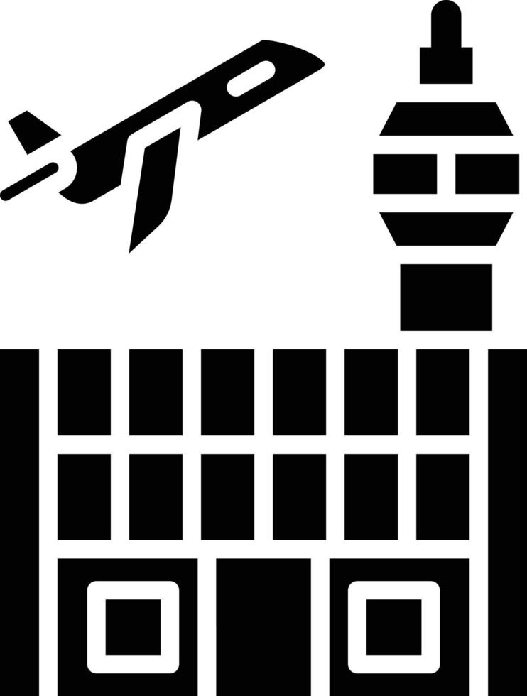 estilo de icono de aeropuerto vector