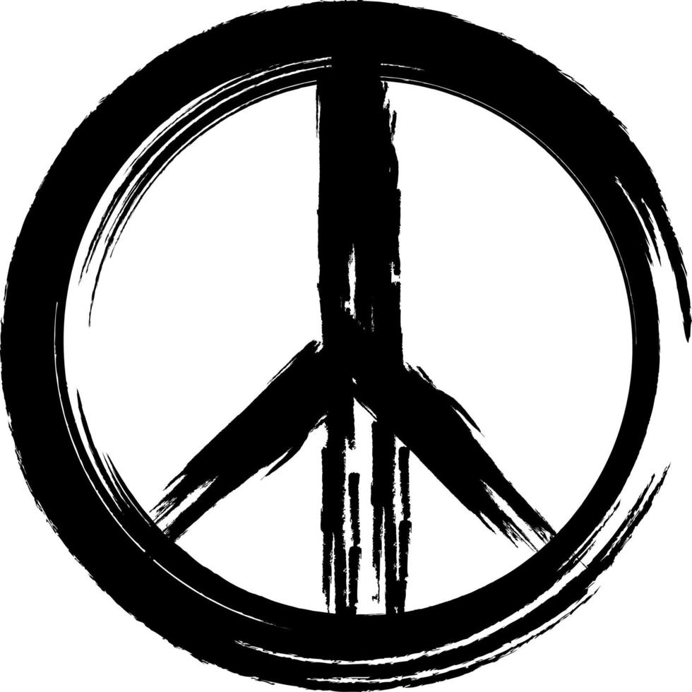 signo de paz grunge. signo de paz en estilo vintage. vector