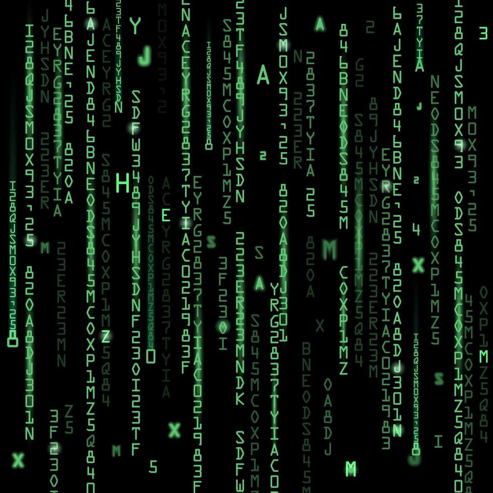 Technology binary background. Binary on green background vector