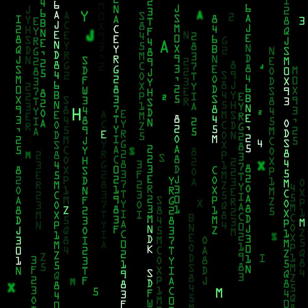 Technology binary background. Binary on green background vector