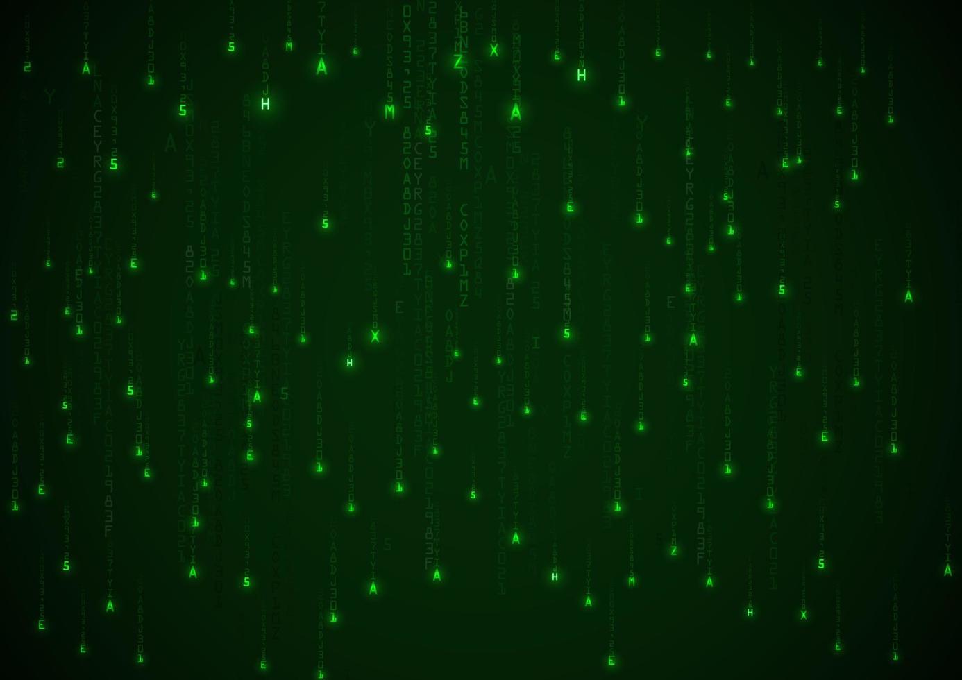 Technology binary background. Binary on green background vector