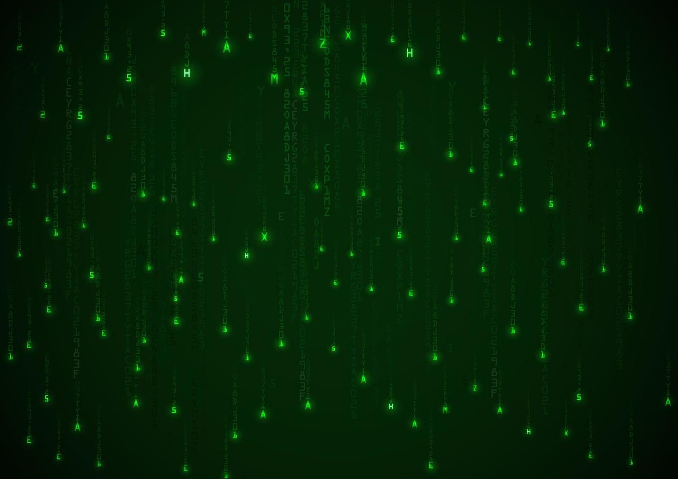 Technology binary background. Binary on green background vector