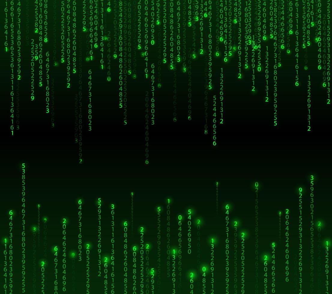 fondo binario de tecnología. binario sobre fondo verde vector