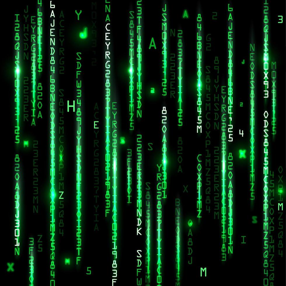 Technology binary background. Binary on green background vector