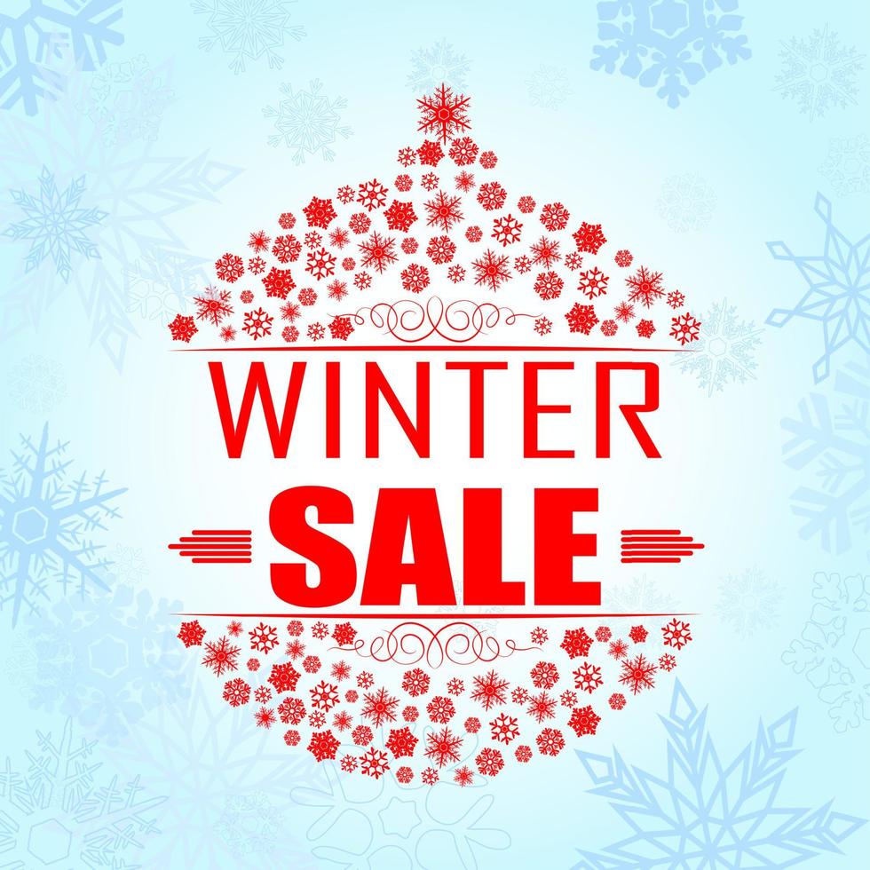 Winter sale background banner vector