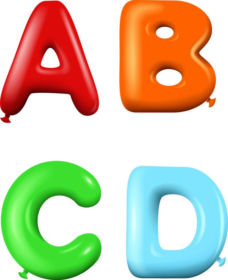 ilustración alfabeto a todo color vector