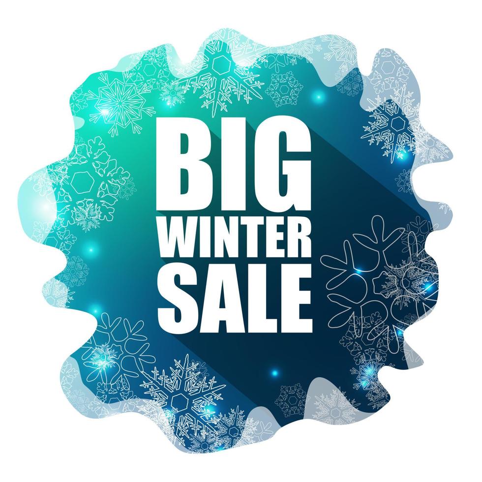 Big Winter Sale background.vector vector