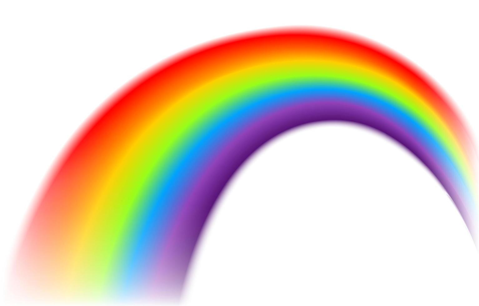 arco iris sobre fondo aislado vector