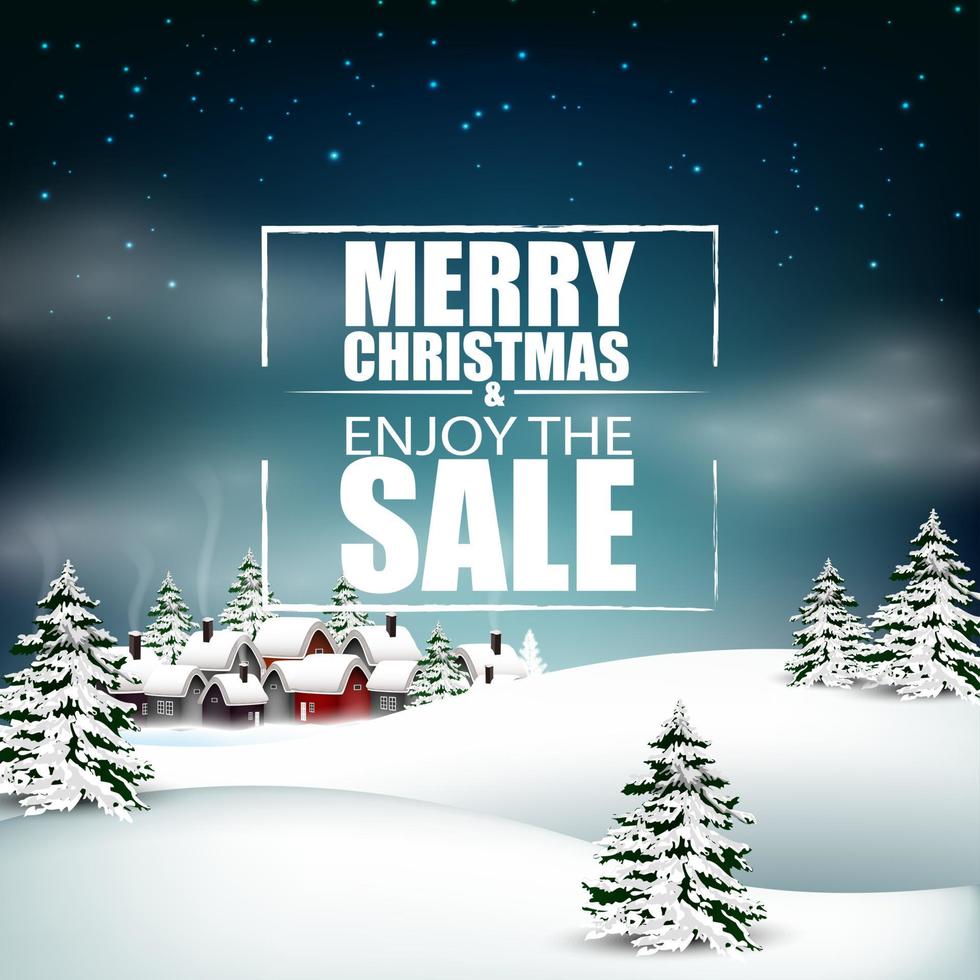 Merry Christmas sale background vector