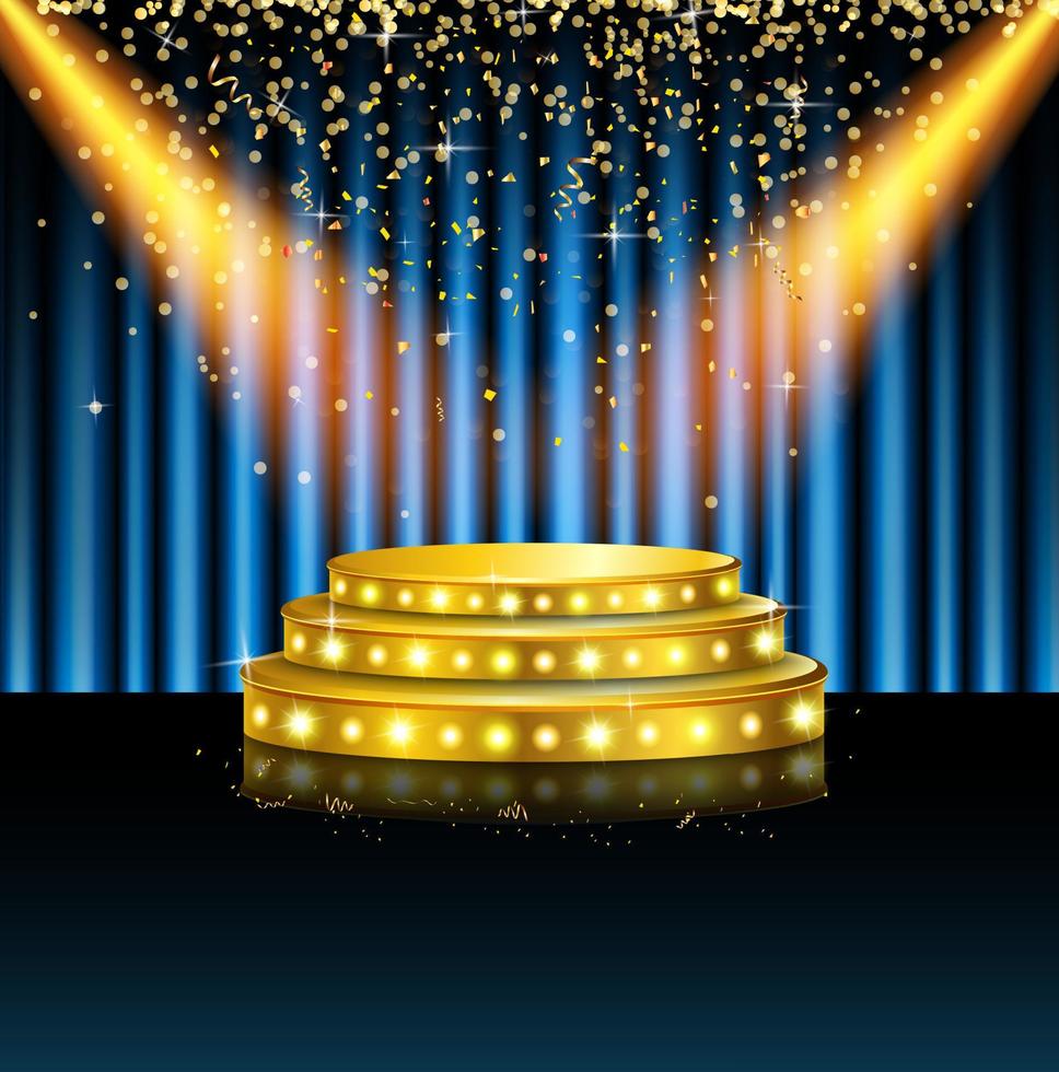Spotlight of shining on stage background.vector vector