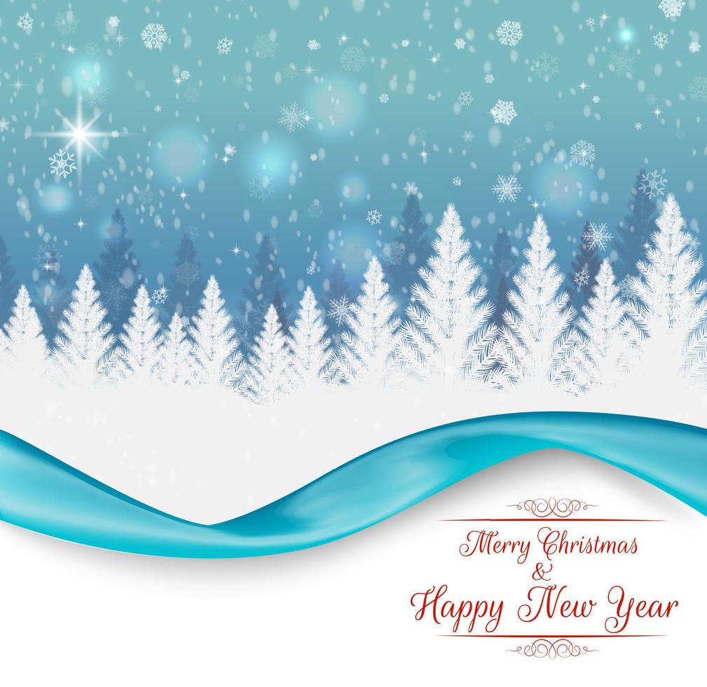 Merry christmas and happy new year background. vector