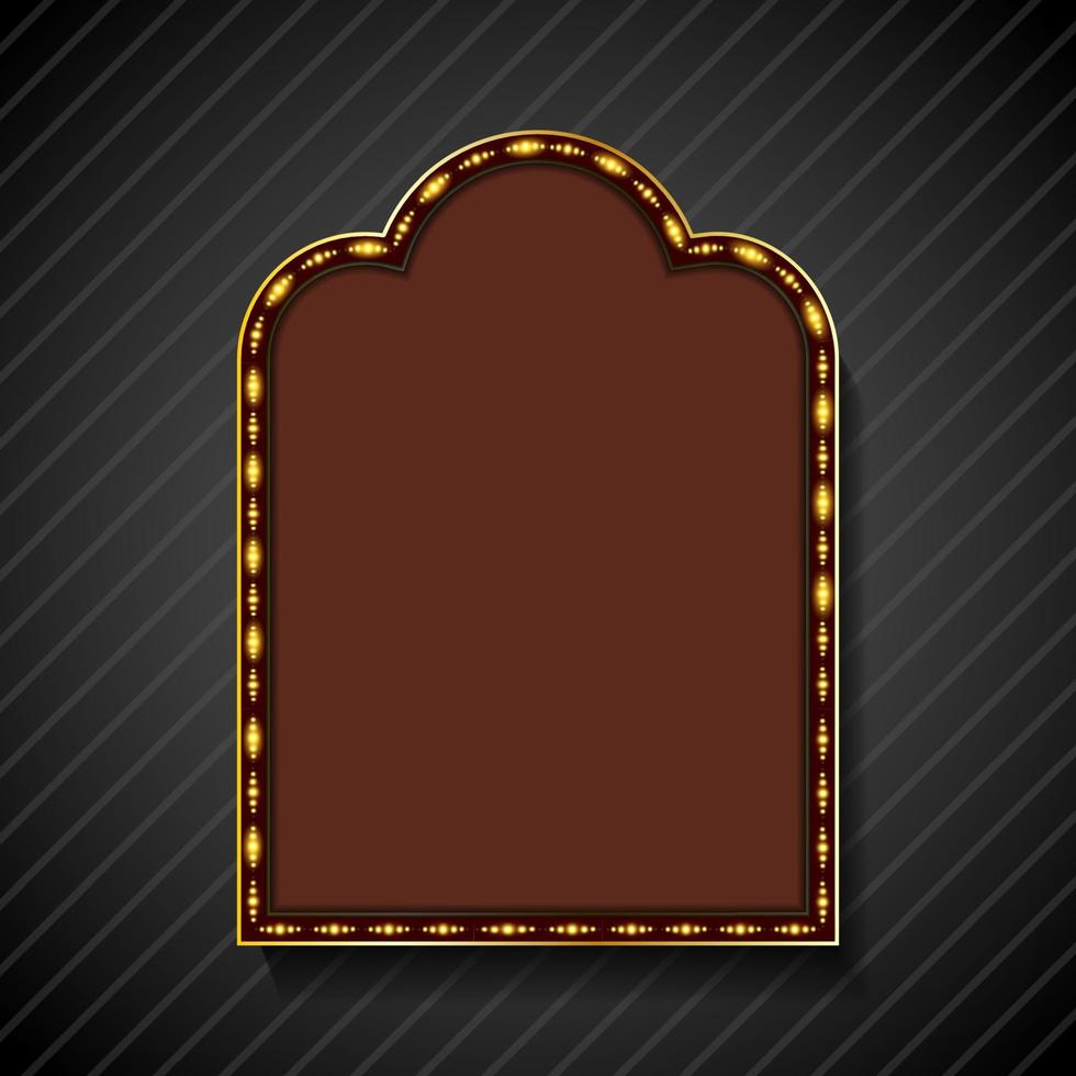 Retro arrow with space for text black background vector