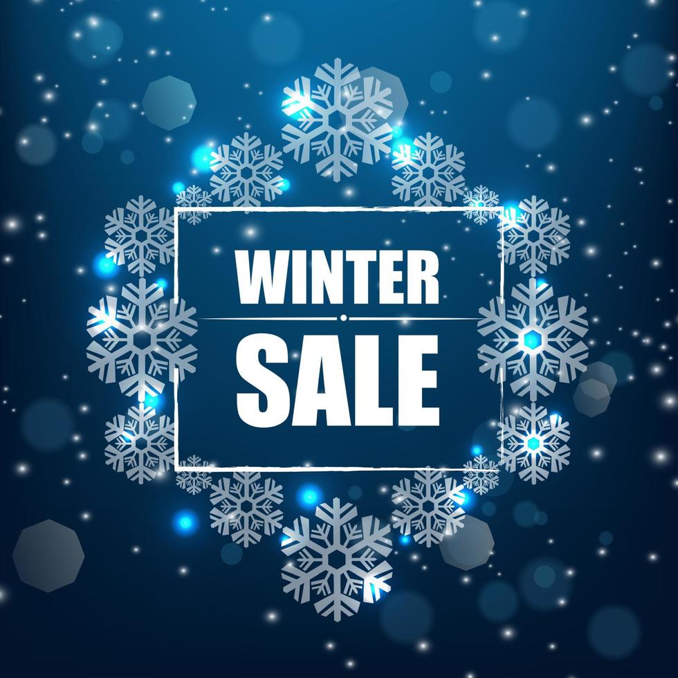 Winter sale banner background.vector vector