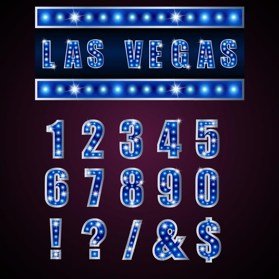 Show lamps blue alphabets and numbers on pink background.Vector vector