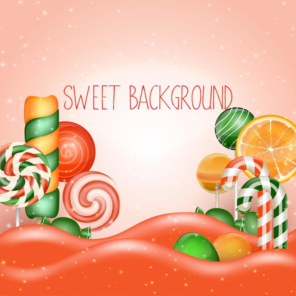 Candy land background.Vector vector