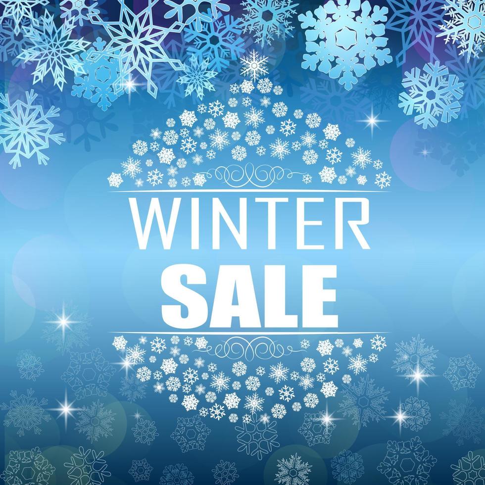 Winter sale background banner vector