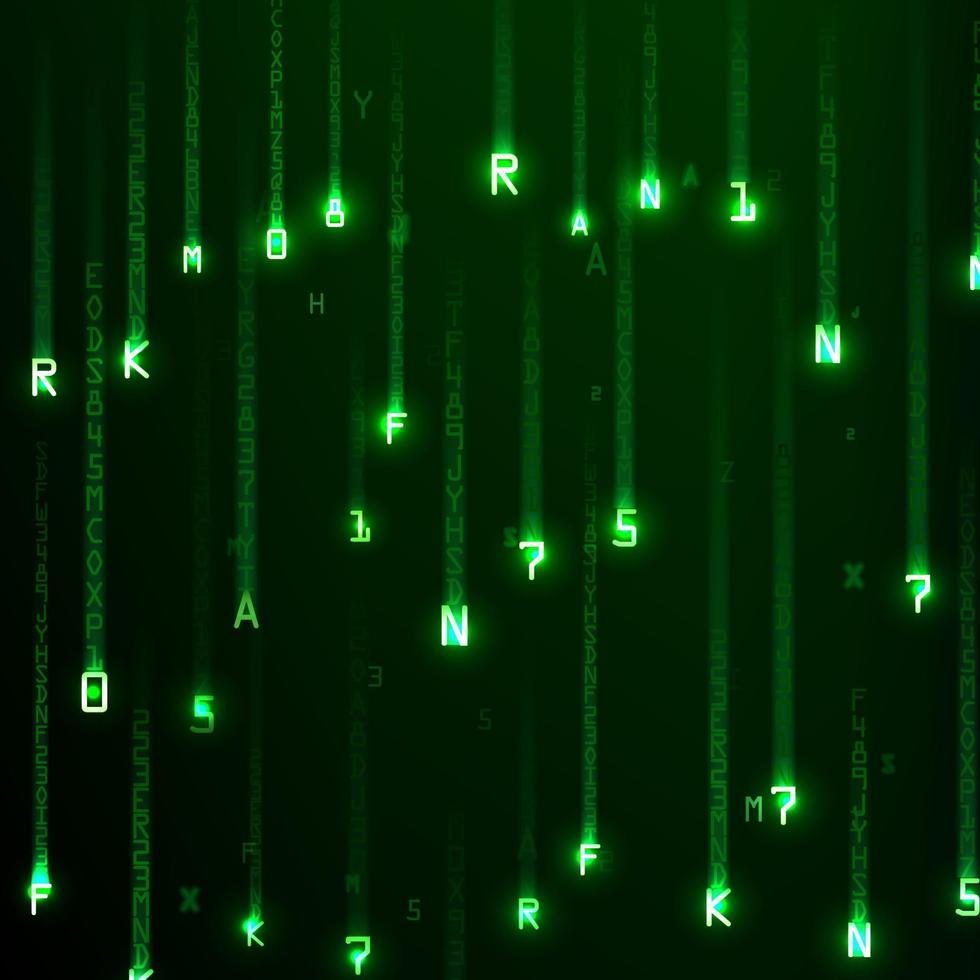 Technology binary background. Binary on green background vector