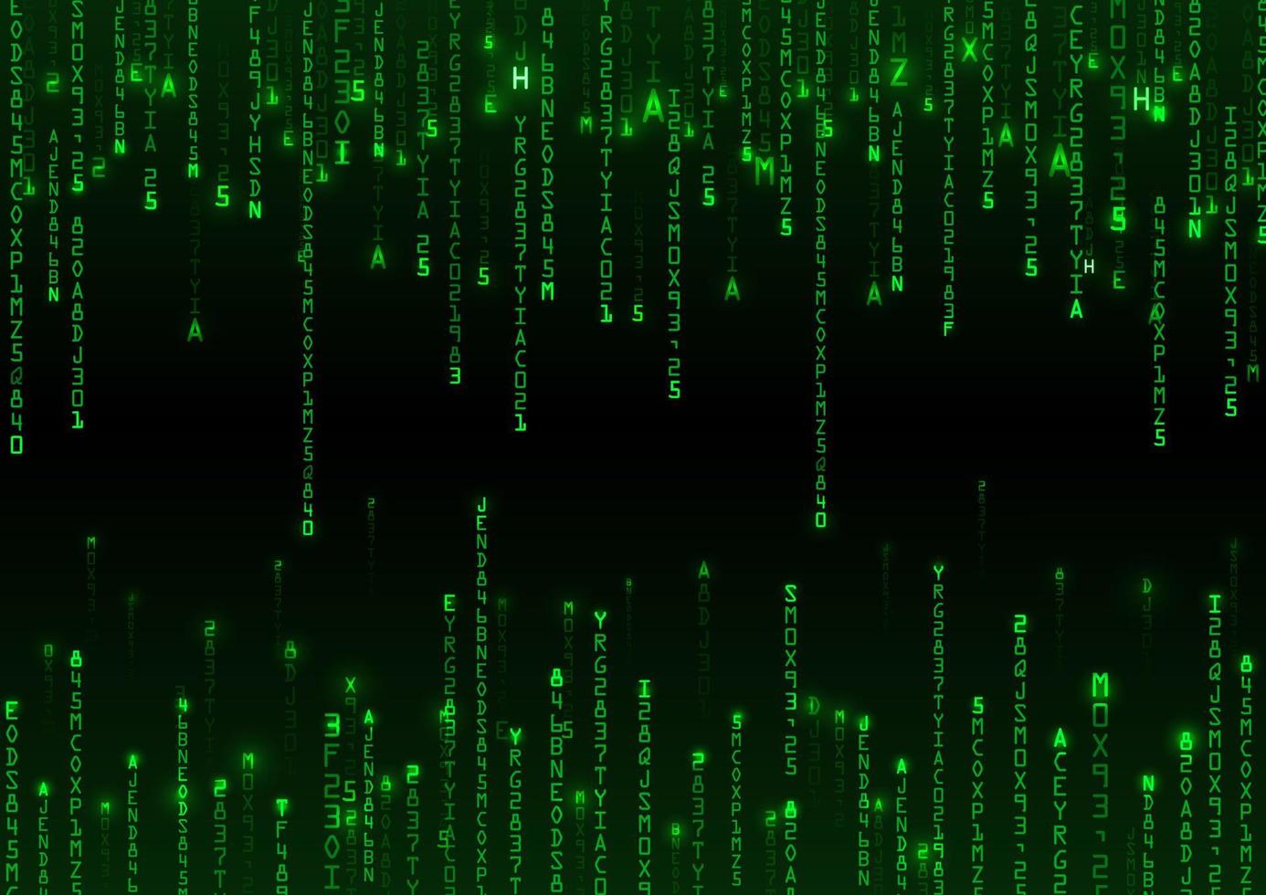 Technology binary background. Binary on green background vector