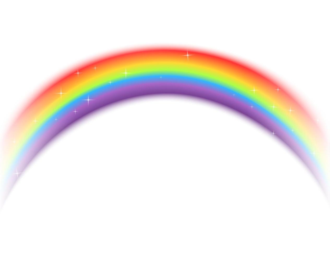 arco iris sobre fondo aislado vector