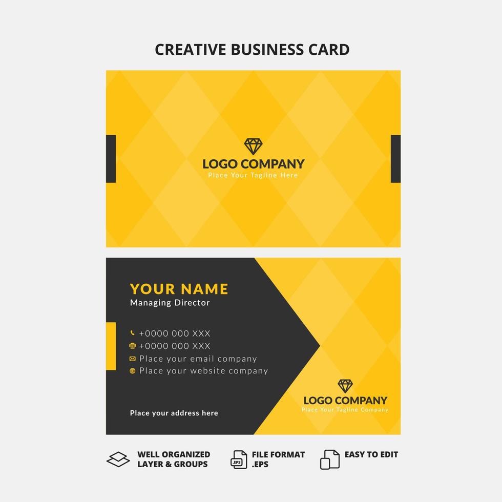 tarjeta de visita creativa vector
