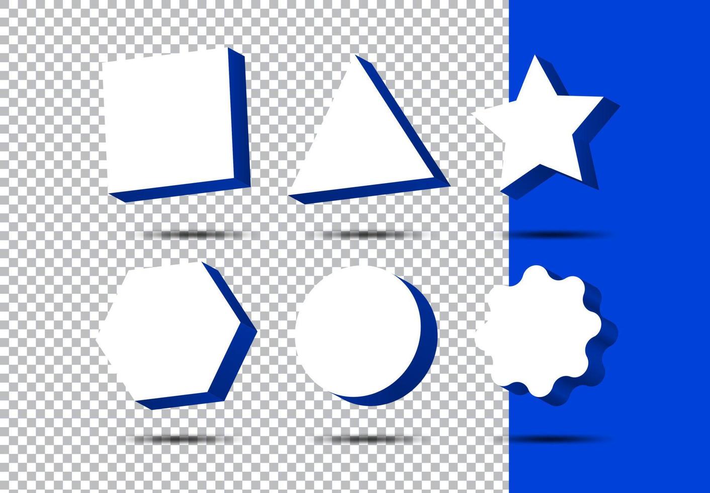 3d set of basic shape vector transparent