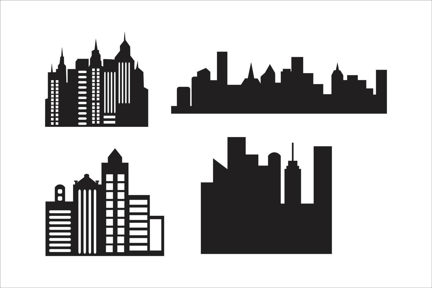 conjunto de diseño de gráficos de paisajes urbanos vector