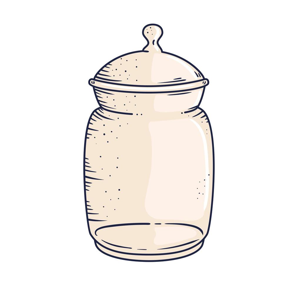 elegant jar glass vector
