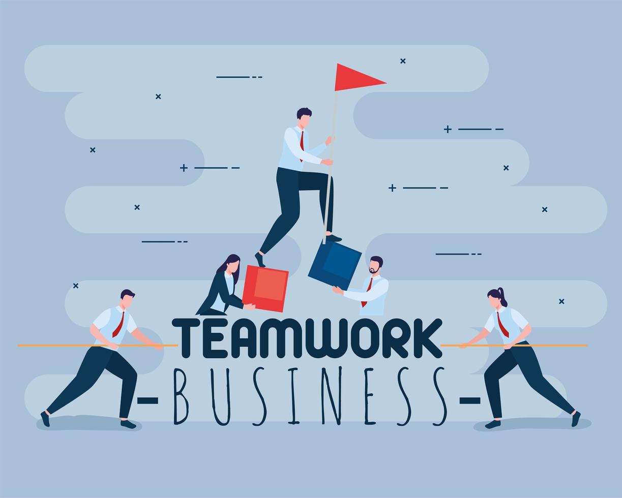 teamwork business poster vector