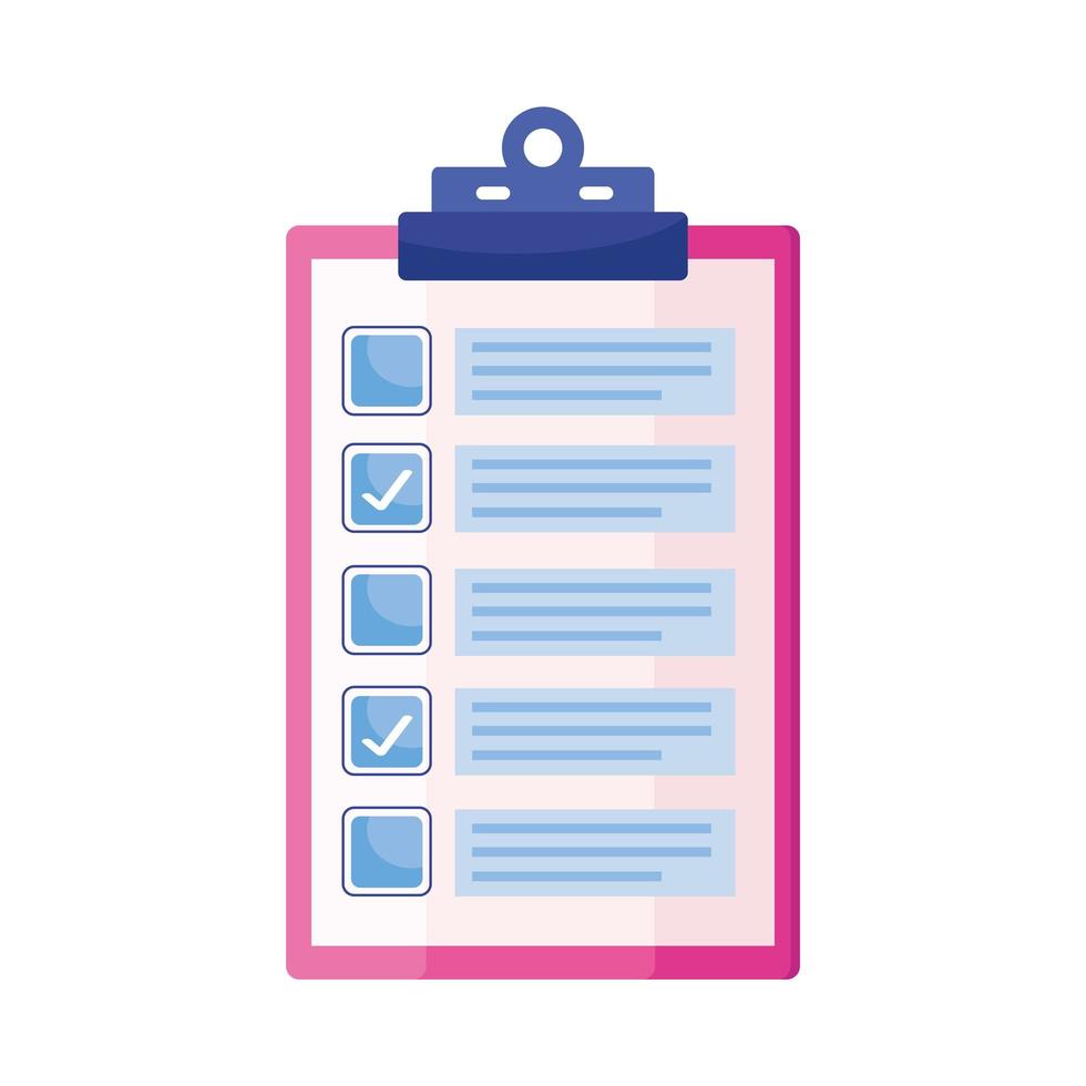 checklist clipboard document vector
