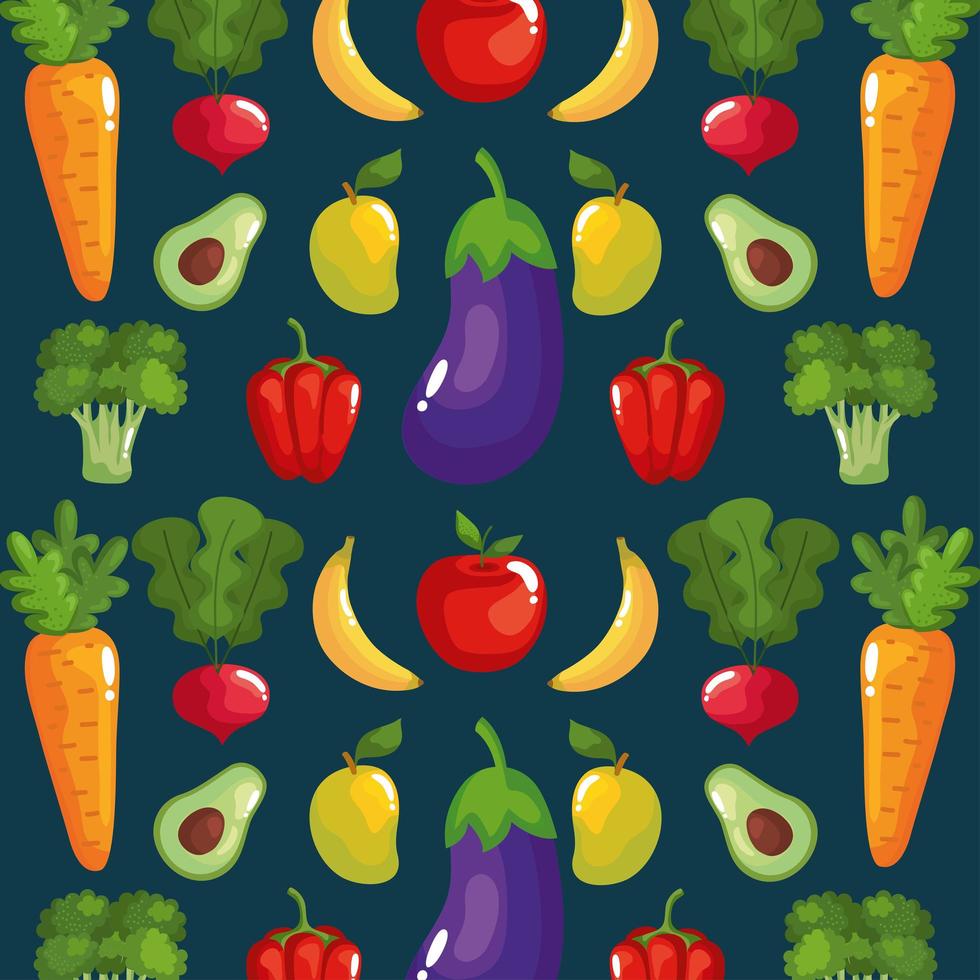healthy food pattern vector