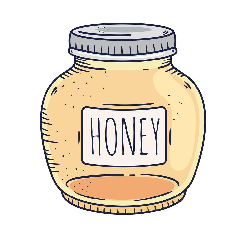 jar glass for honey vector