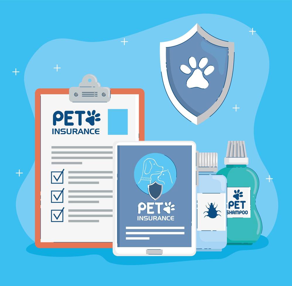 pet insurance poster vector