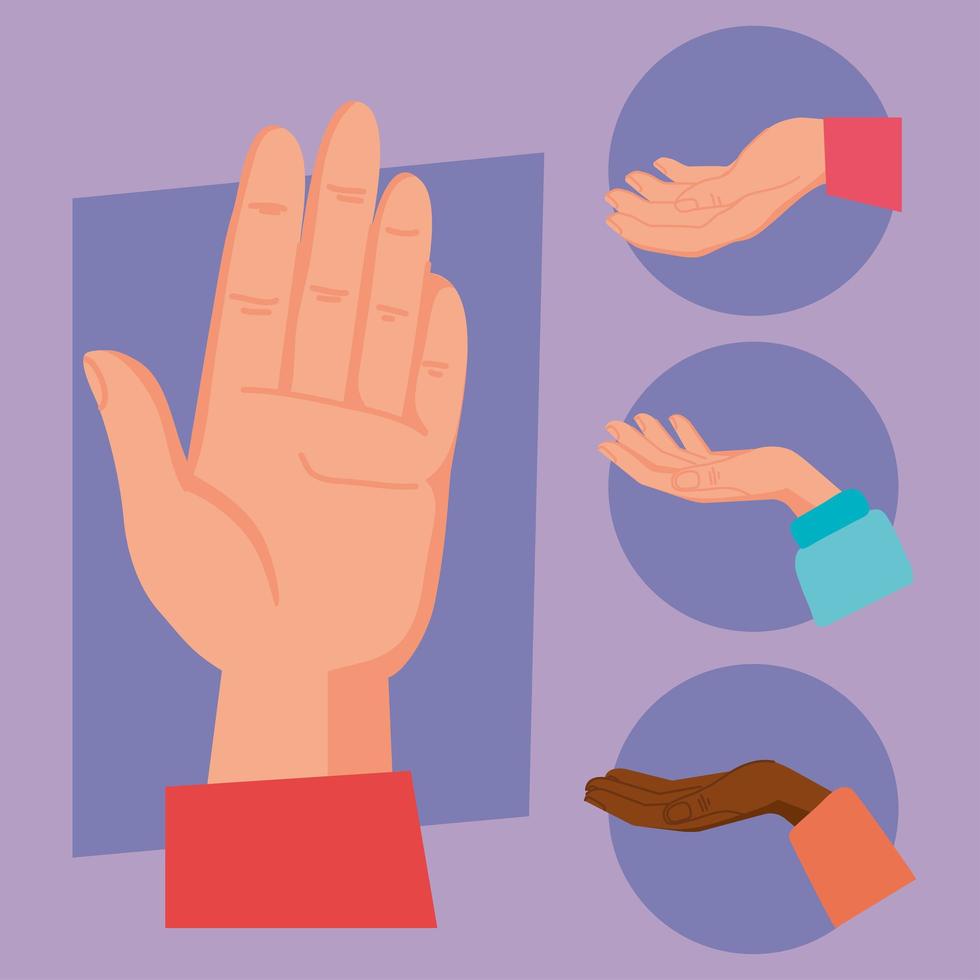 healing four hands vector