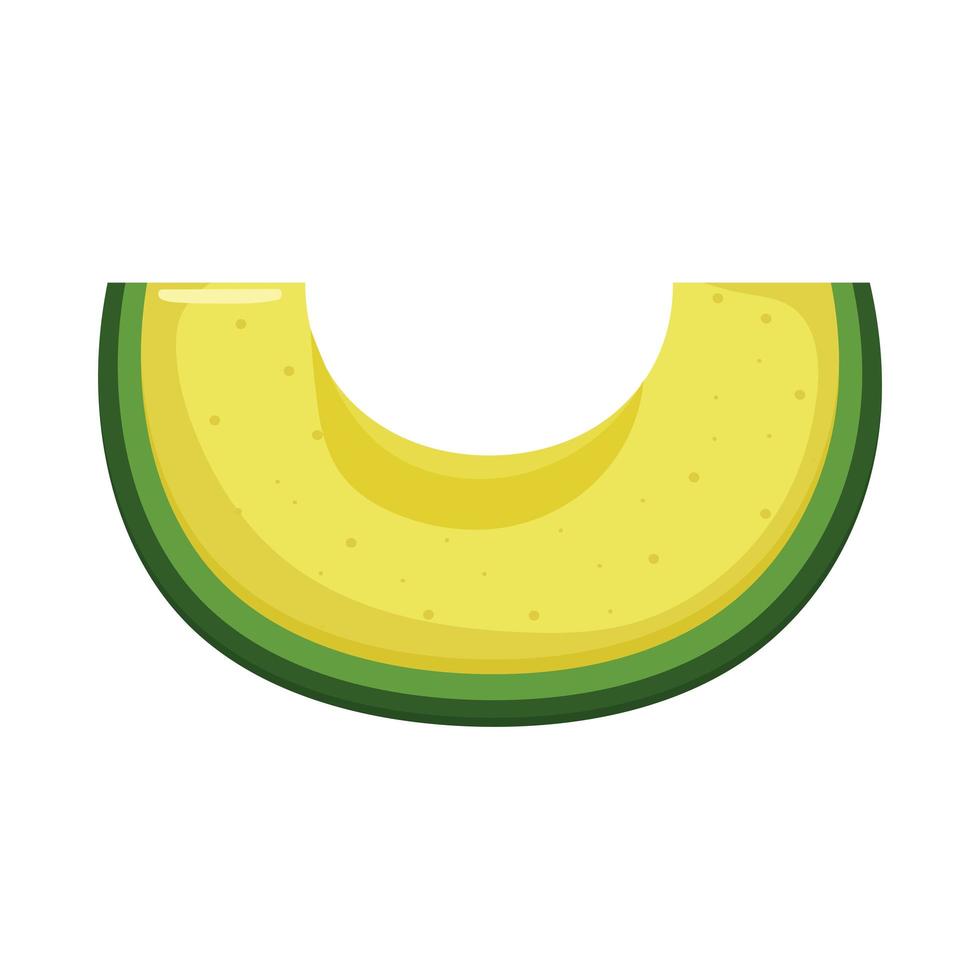 fresh avocado sliced vector