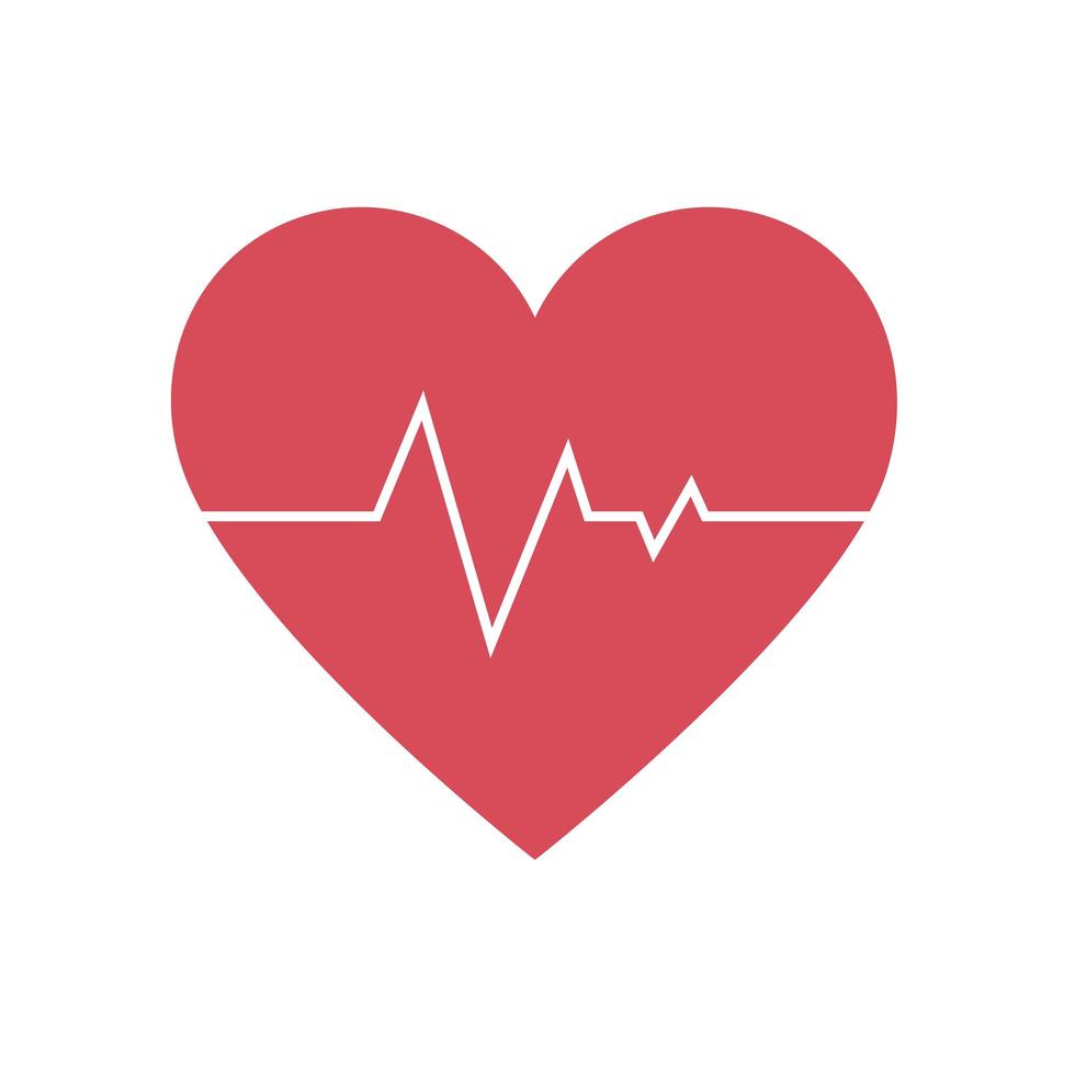 heart with cardiac rhythm vector