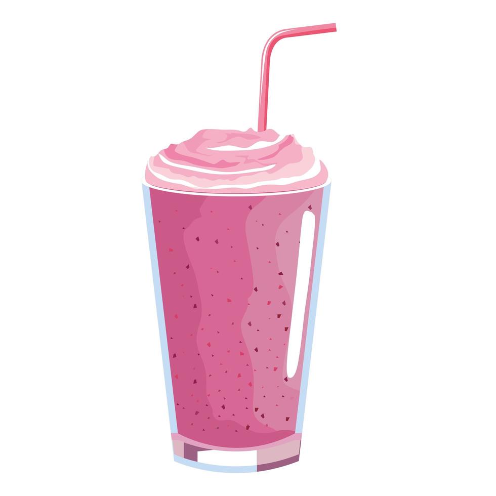 batido rojo fresco vector