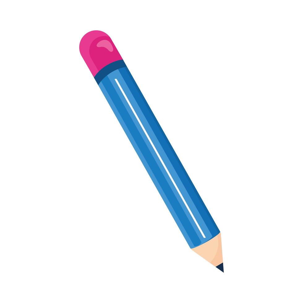 blue graphite pencil vector