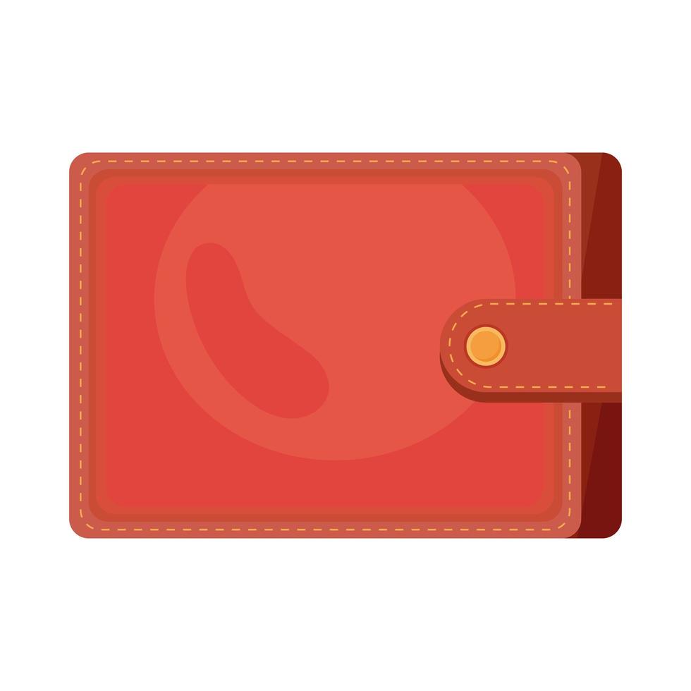 accesorio de billetera roja vector