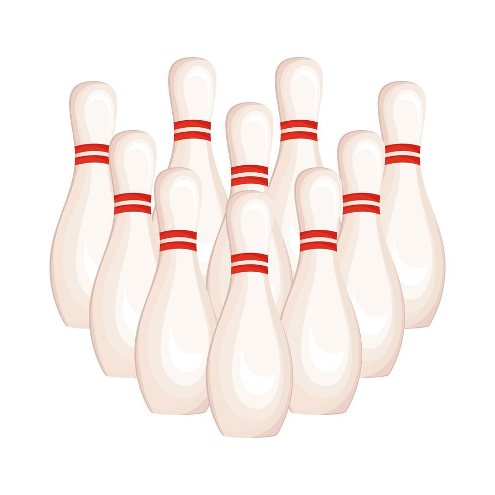 bowling sport pins vector