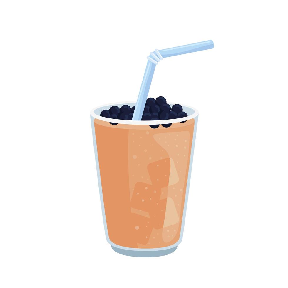 té helado en vaso vector