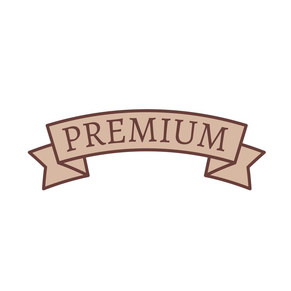 premium ribbon retro vector