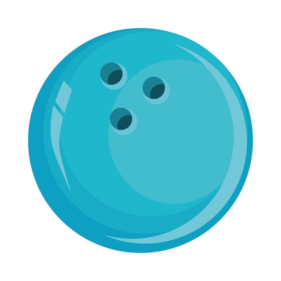 bowling sport blue ball vector