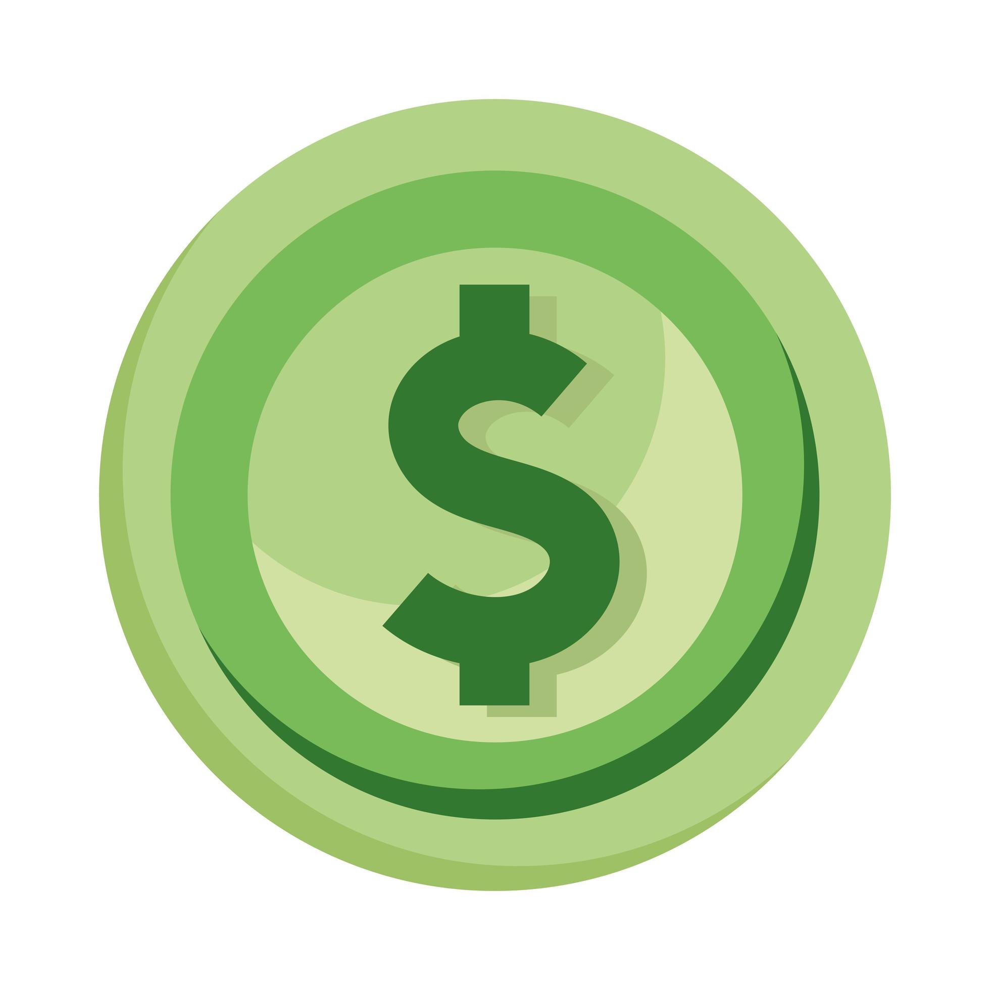 green coin money dollar 6061664 Vector Art at Vecteezy